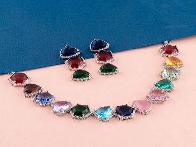 Necklace Set - CZST15RDMLT