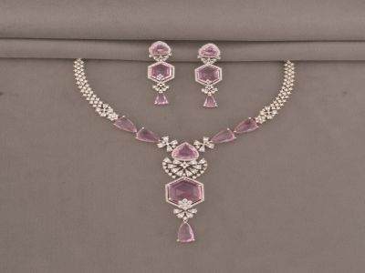 Necklace Set - CZST21RDHPK