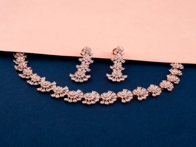 Necklace Set - CZST3268RSW