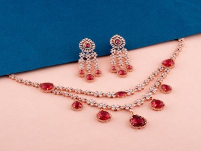 Necklace Set - CZST61RSHR