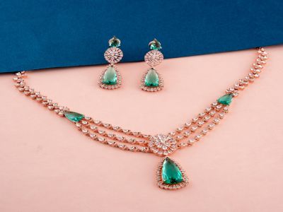 Necklace Set - CZST89RSMTG