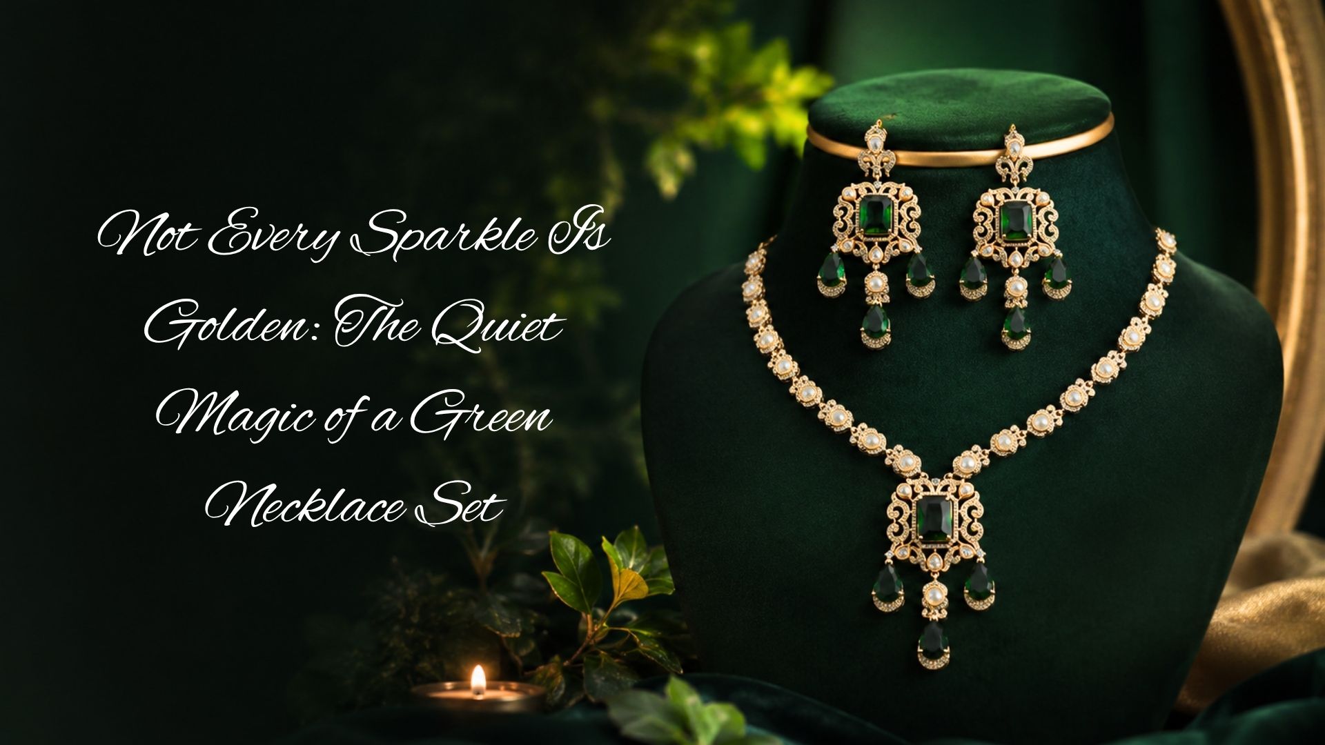 Not Every Sparkle Is Golden: The Quiet Magic of a Green Necklace Set